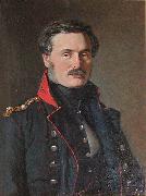 Christian Albrecht Jensen Anton Frederik Tscherning. Krigsminister oil painting reproduction